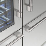 Fhiaba refrigeration provides seamless sleek stainless steel and design. A beautiful luxury kitchen appliance.